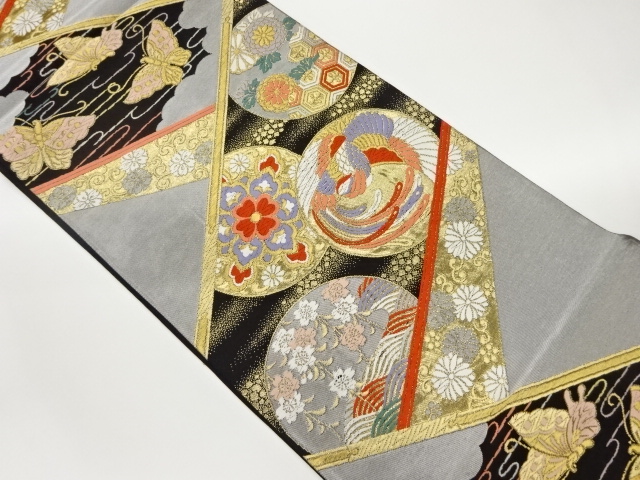 JAPANESE FUKURO OBI / WOVEN FLOWERS